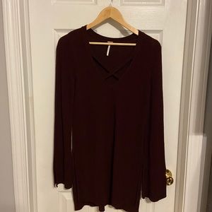 Free People maroon sweater